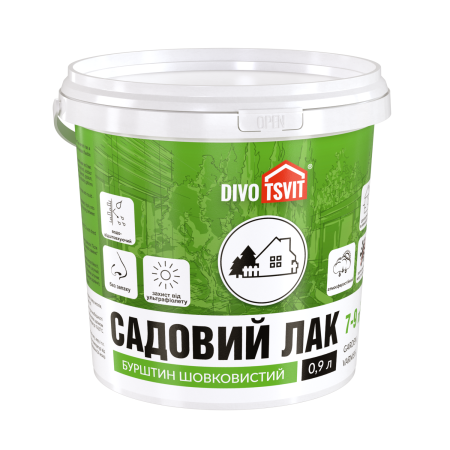 Лак універсальний Бурштин - 0,9 л TM DIVOTSVIT