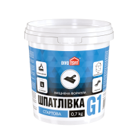 Шпатлевка Стартовая Гарант-1 усиленная - 0,7 кг TM DIVOTSVIT