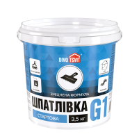 Шпатлевка Стартовая Гарант-1 усиленная - 3,5 кг TM DIVOTSVIT
