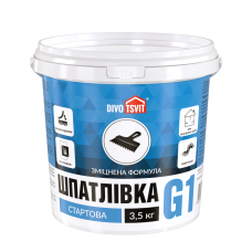 Шпатлевка Стартовая Гарант-1 усиленная - 3,5 кг TM DIVOTSVIT