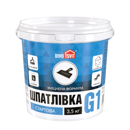 Шпатківка Стартова Гарант-1 посилена - 3,5 кг TM DIVOTSVIT