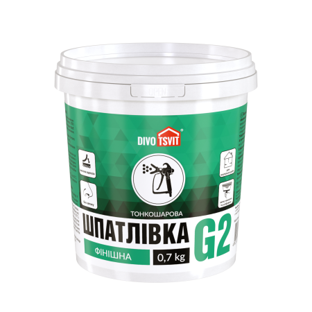 Шпаклевка Финишная Гарант-2 - 0,7 кг TM DIVOTSVIT