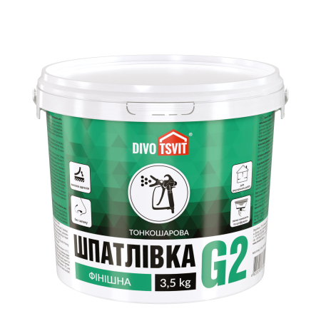 Шпаклевка Финишная Гарант-2 - 3,5 кг TM DIVOTSVIT