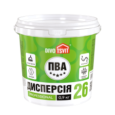 Дисперсия ПВА-Д prof 26 - 0,9 кг TM DIVOTSVIT