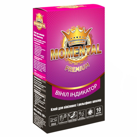 Клей для обоев MOMENTAL PREMIUM винил индикатор 250 г.  TM DIVOTSVIT